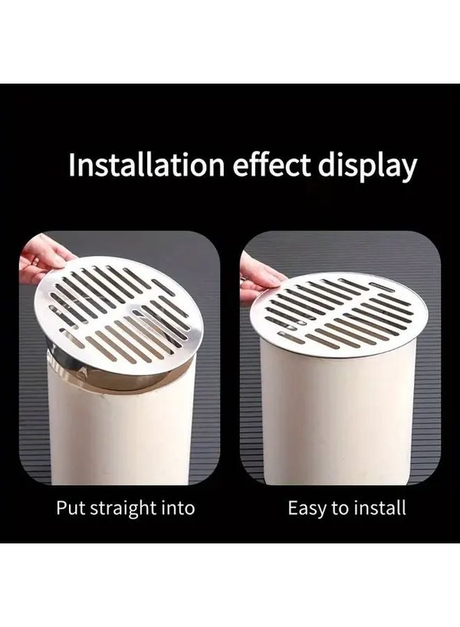 Stainless Steel Anti Clog Drain Cover 75mm Fine Mesh Filter For Flat Floor Drains - Image 5