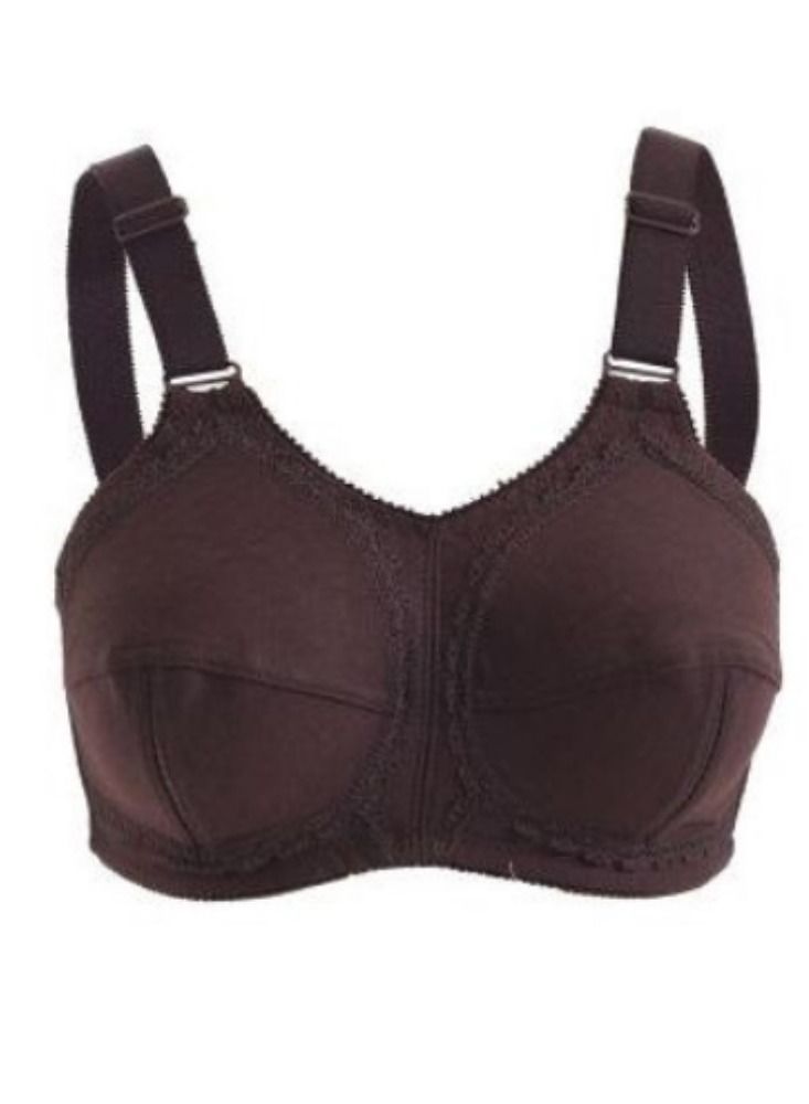 Lasso High quality Cotton Bras Non Padded Non Wired Elastic Belt - 2 Pieces - Colours (beige - brown) - Image 3