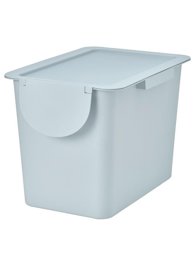 Zaboon Bin With Lid, Light Grey-Blue, 25 L - Image 1