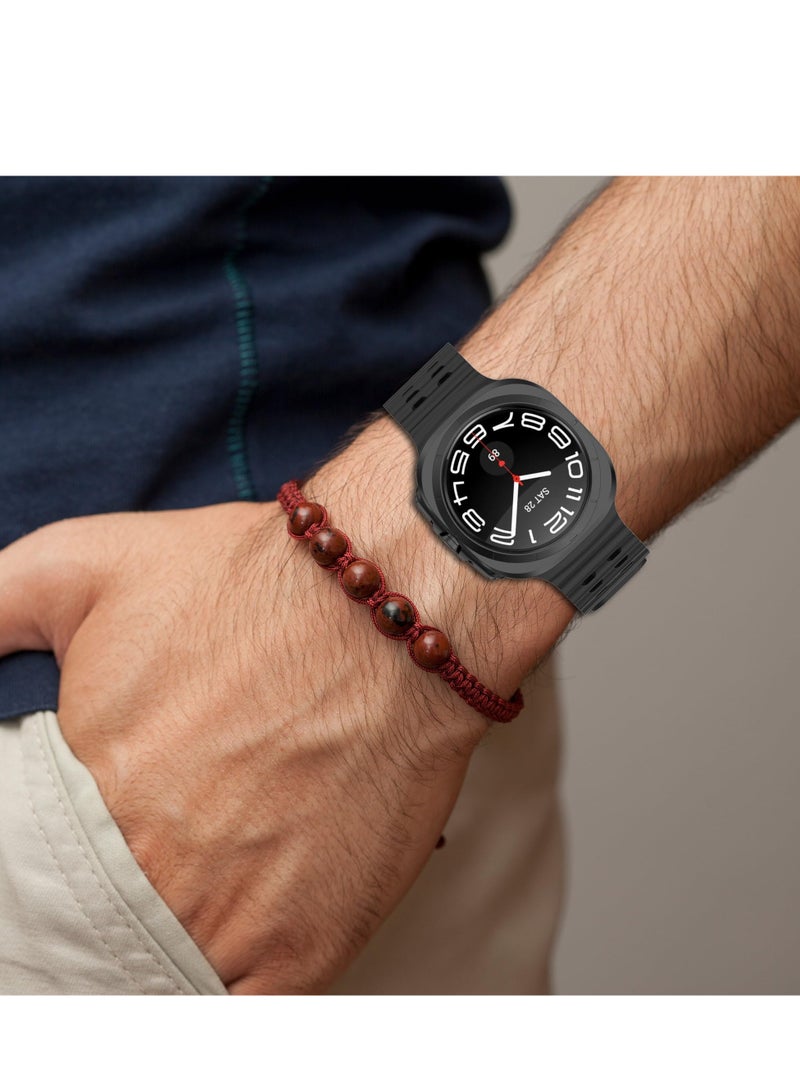 متوافق مع سامسونج غالاكسي ووتش 7 الترا 47mm سوار ، قابل للتعديل لينة سيليكون الرياضة حزام ، حزام سامسونج غالاكسي ووتش الترا - Image 4