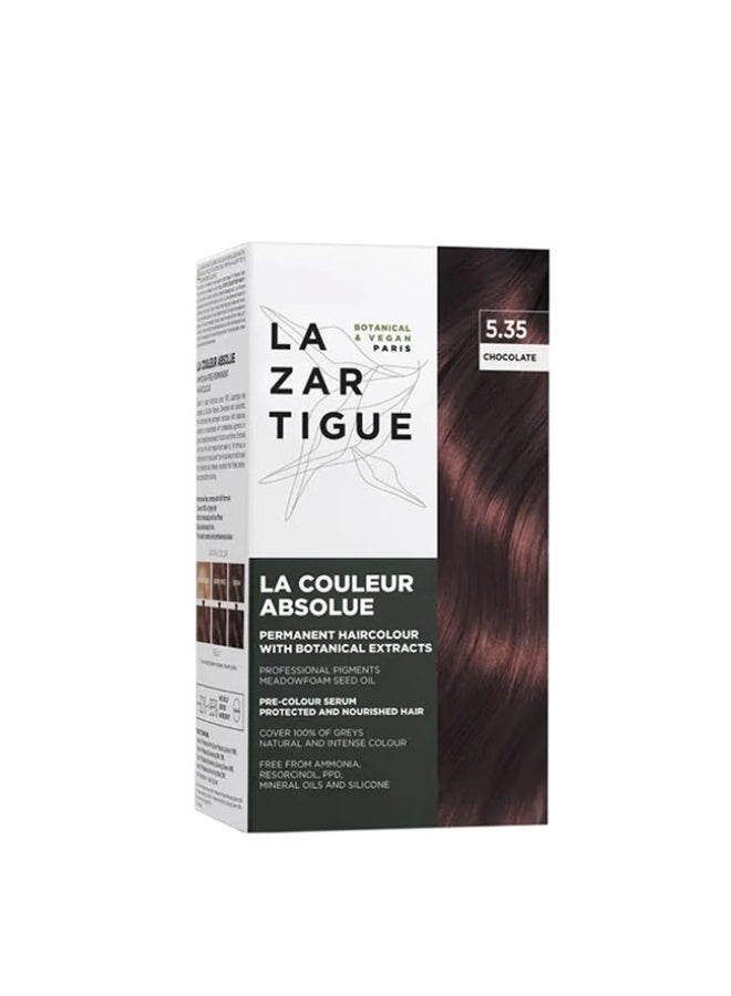 Lazartigue La Couleur Absolue Permanent Haircolor 5.35 Chocolate - Image 1
