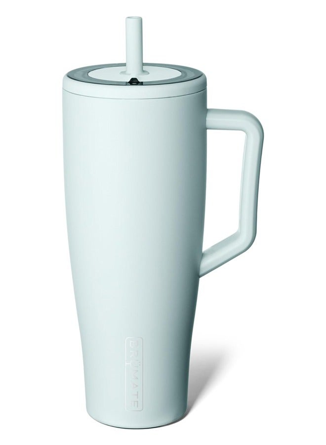BRUMATE 40 oz Tumbler with Handle and Straw | 100% Leakproof Insulated Tumbler with Lid and Straw | Made of Stainless Steel | Cup Holder Friendly Base | 40oz(Blue Agave) - Image 1