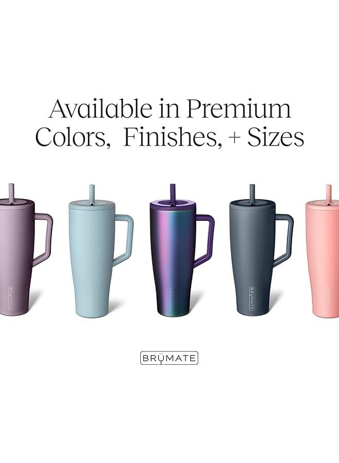 BRUMATE 40 oz Tumbler with Handle and Straw | 100% Leakproof Insulated Tumbler with Lid and Straw | Made of Stainless Steel | Cup Holder Friendly Base | 40oz(Blue Agave) - Image 2