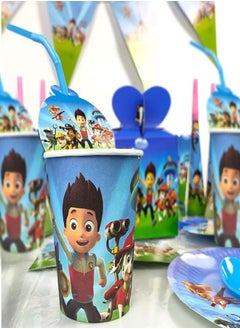 Go4Shop Paw Patrol Birthday Decorations and Supplies,Kids Paw Patrol Party Supplies with Birthday Banner for 10 Guests, Paw Patrol decorations Cake Plate,Cupcake Topper,Napkins,and More,Set of 151 Pieces.  - Image 3
