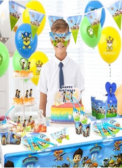 Go4Shop Paw Patrol Birthday Decorations and Supplies,Kids Paw Patrol Party Supplies with Birthday Banner for 10 Guests, Paw Patrol decorations Cake Plate,Cupcake Topper,Napkins,and More,Set of 151 Pieces.  - Image 4