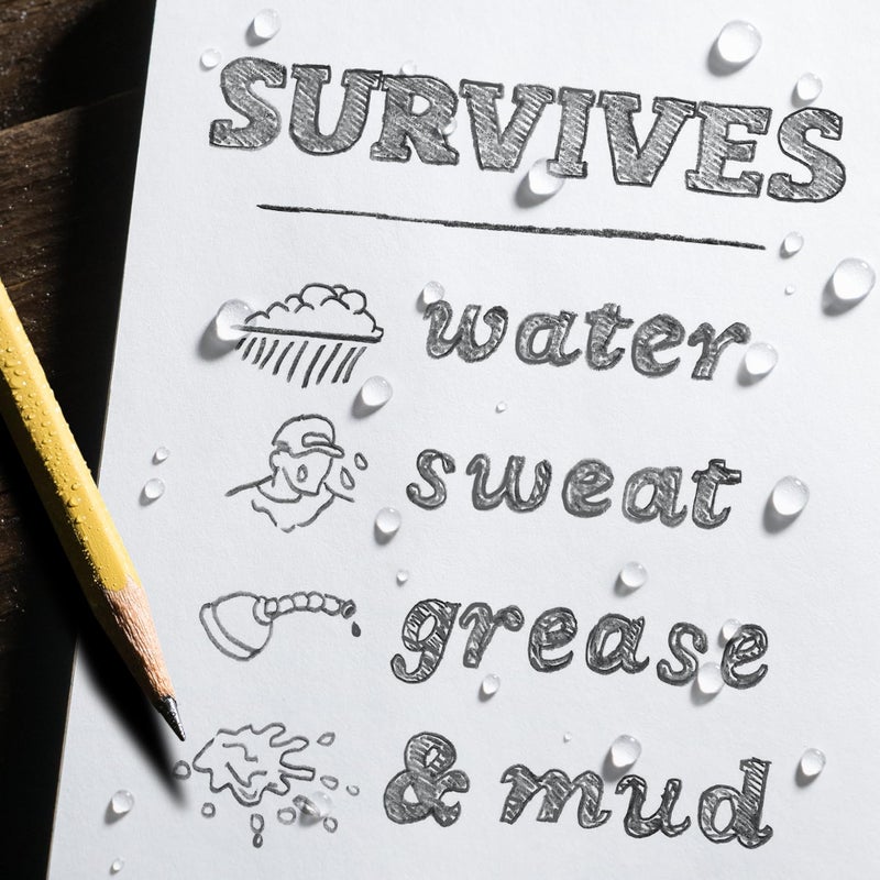 Rite in the Rain Weatherproof Hard Cover Notebook, 4.75" x 7.5", Yellow Cover, Field Pattern (No. 350F-X) - Image 3