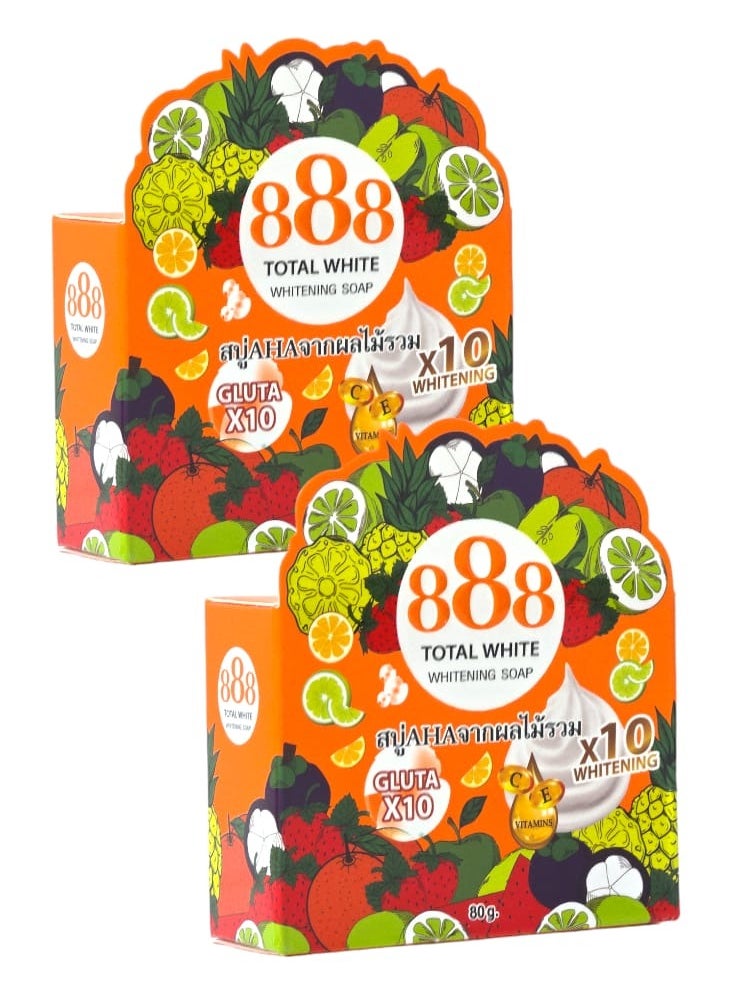 888 TOTAL WHITE - Whitening Soap Gluta 10x and 10x Whitening -2 pieces - Image 1