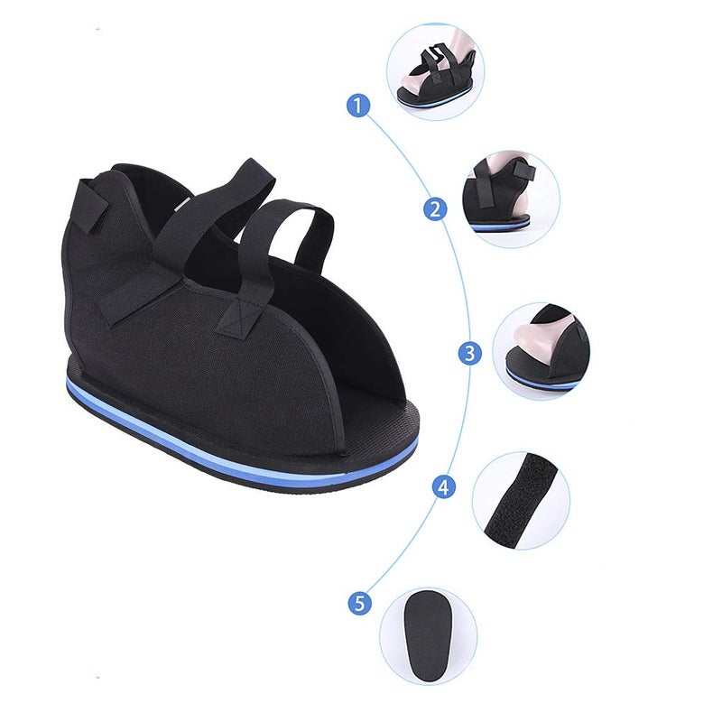 YJZQ Plaster Cast Shoes - Open Toe Plaster Cast Shoe - Sturdy Overshoe for Bone Fractures - Shock Absorption Breathable Non-Slip for Postoperative Rehabilitation of Fractures, Sprains, Bone Fractures - Image 1