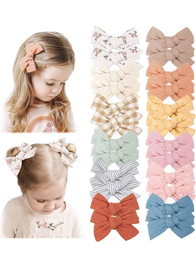 Niceye 24 PCS Baby Girls Hair Clips Set, Hair Bows Barrettes Handmade Accessories Alligator Clip for Babies Infant Toddlers Little Kids Teens - Image 1