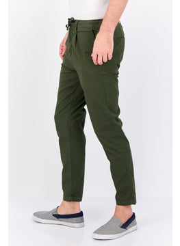 Sorbino Men Regular Fit Microgrid Pattern Chino Pants, Dark Green  - Image 2