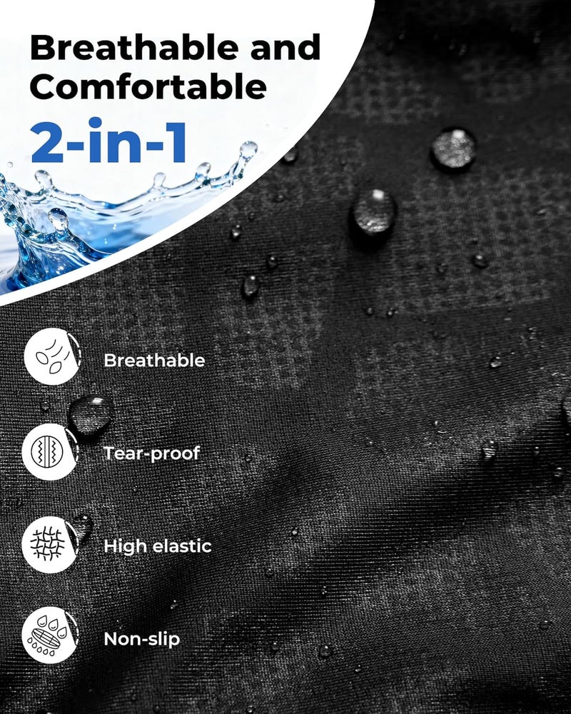 Firesara Fabric Swim Cap, High Elasticity Swimming Cap Keeps Hair Clean Breathable Fit Both Long Hair Short Hair, Swim Caps Woman Girls Men Kids One Size Hat - Image 3