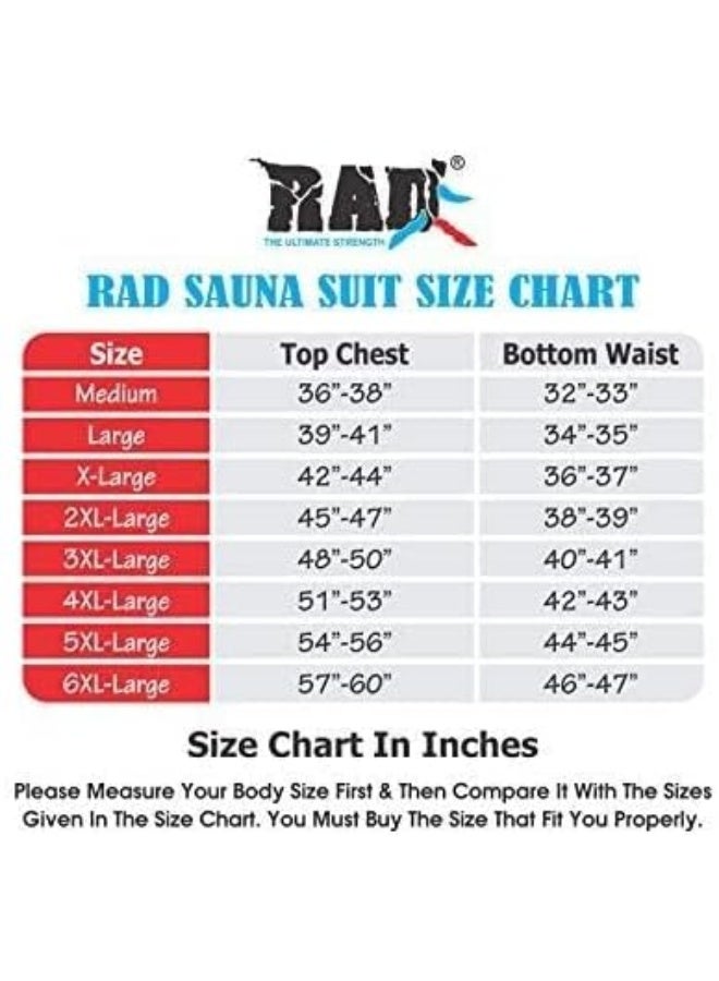 RAD Heavy Duty Sweat Suit Sauna Exercise Gym Suit Fitness Weight Loss Anti-Rip - Image 4