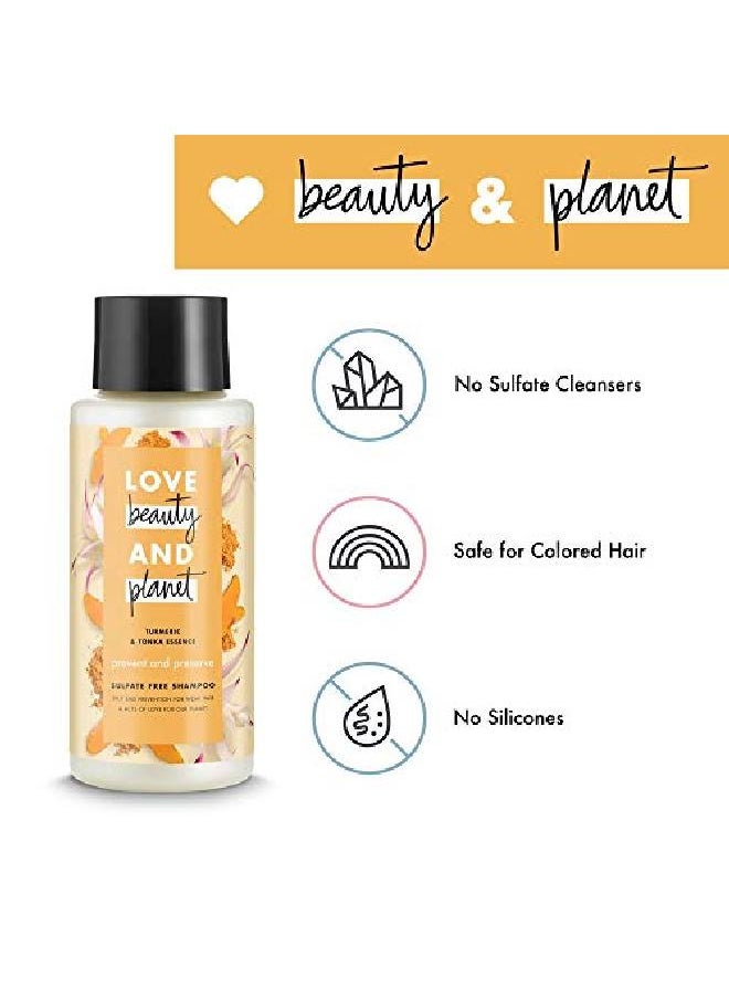 love beauty and planet شامبو لمنع تساقط الشعر بخلاصة الكركم والتونكا 400 مل  - Image 4