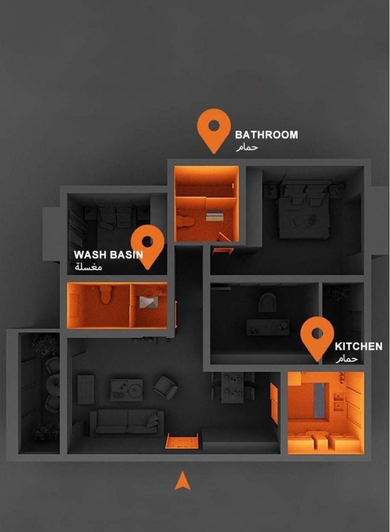 ميكسد الكلمة حمام حصيرة ، حصيرة حمام التجفيف السريع ، ومكافحة زلة المطاط الوحيد ، 50x80cm - Image 5