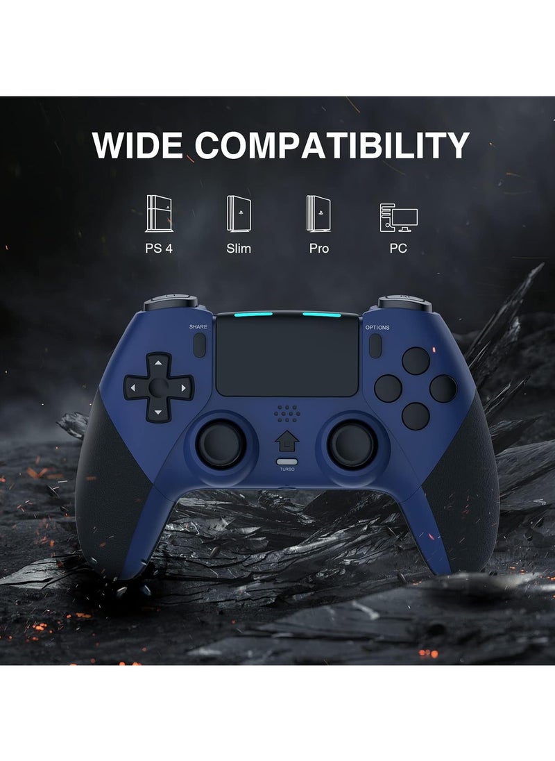 Anmi Wireless Pro Controller for PS4 Controller, Game Controller Compatible with Playstation 4/Slim/Pro/PC,Built-in 800mAh Rechargeable Battery/Responsive Joystick and Buttons/Audio/Turbo (Black)  - Image 2