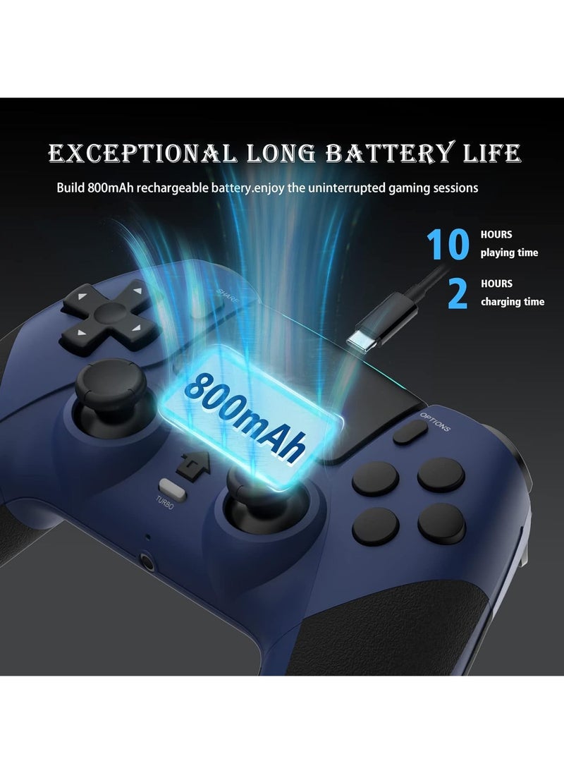 Anmi Wireless Pro Controller for PS4 Controller, Game Controller Compatible with Playstation 4/Slim/Pro/PC,Built-in 800mAh Rechargeable Battery/Responsive Joystick and Buttons/Audio/Turbo (Black)  - Image 3