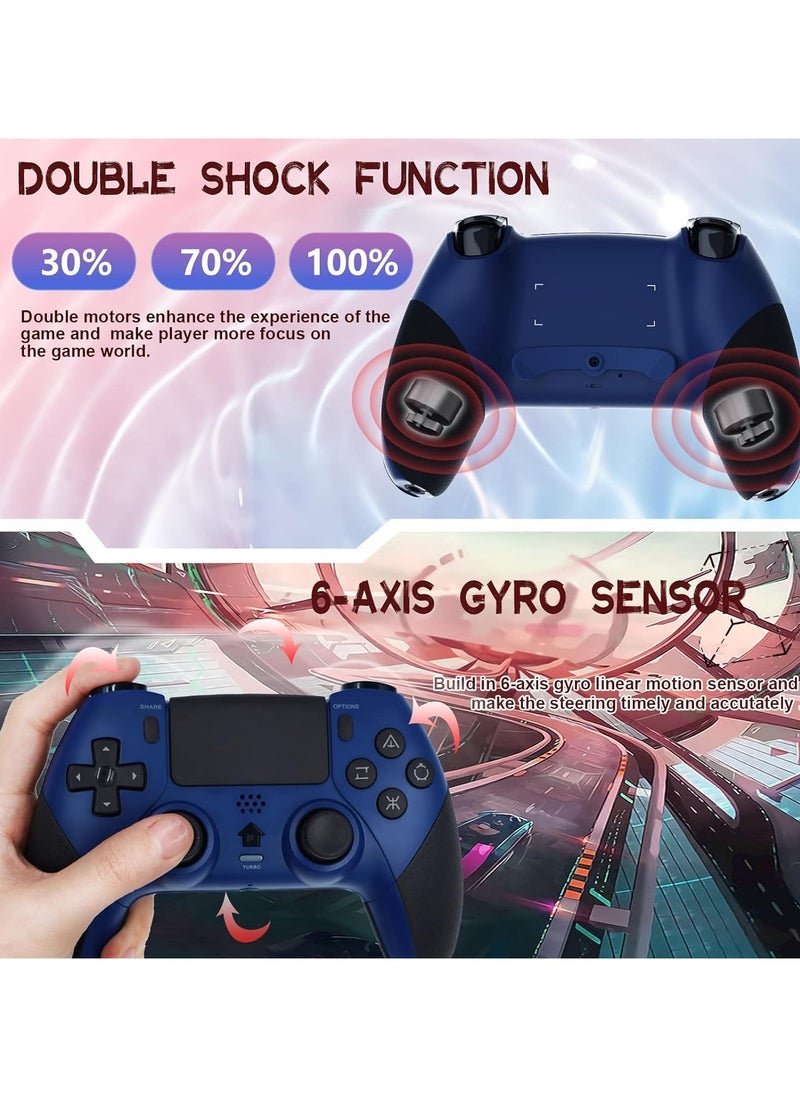 Anmi Wireless Pro Controller for PS4 Controller, Game Controller Compatible with Playstation 4/Slim/Pro/PC,Built-in 800mAh Rechargeable Battery/Responsive Joystick and Buttons/Audio/Turbo (Black)  - Image 5