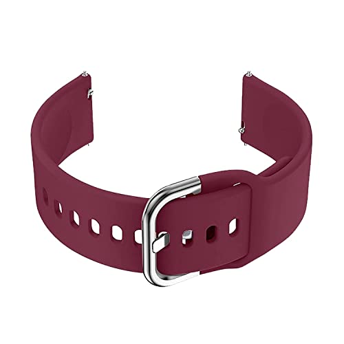 INEFABLE 20mm SmartWatch Strap Compatible with Amazfit GTS 2 Mini, Amazfit Bip/Bip U/Pro/Lite, Bip S, Amazfit GTS/ 2/2e, Samsung Galaxy Watch 4/ Watch 5 for All 20mm Watches - Pack of 1 (Wine) - Image 4