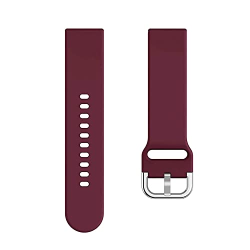 INEFABLE 20mm SmartWatch Strap Compatible with Amazfit GTS 2 Mini, Amazfit Bip/Bip U/Pro/Lite, Bip S, Amazfit GTS/ 2/2e, Samsung Galaxy Watch 4/ Watch 5 for All 20mm Watches - Pack of 1 (Wine) - Image 2