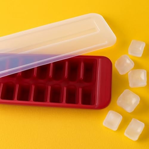 SUPERMOM Ice Cube Trays – 2 in 1 Portable Ice Ball Maker – 16 Grid Ice Cube Mold with Built in Storage & Lid for Ice & Storage Box – BPA Free Reusable for Quick-Freezing, Drinks & Home Use (Pack of 1) - Image 2