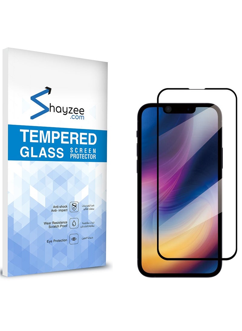 shAyzee Tempered Glass Screen Protector For Apple iPhone 13 mini 5.4 Inch Clear/BLACK - Image 1