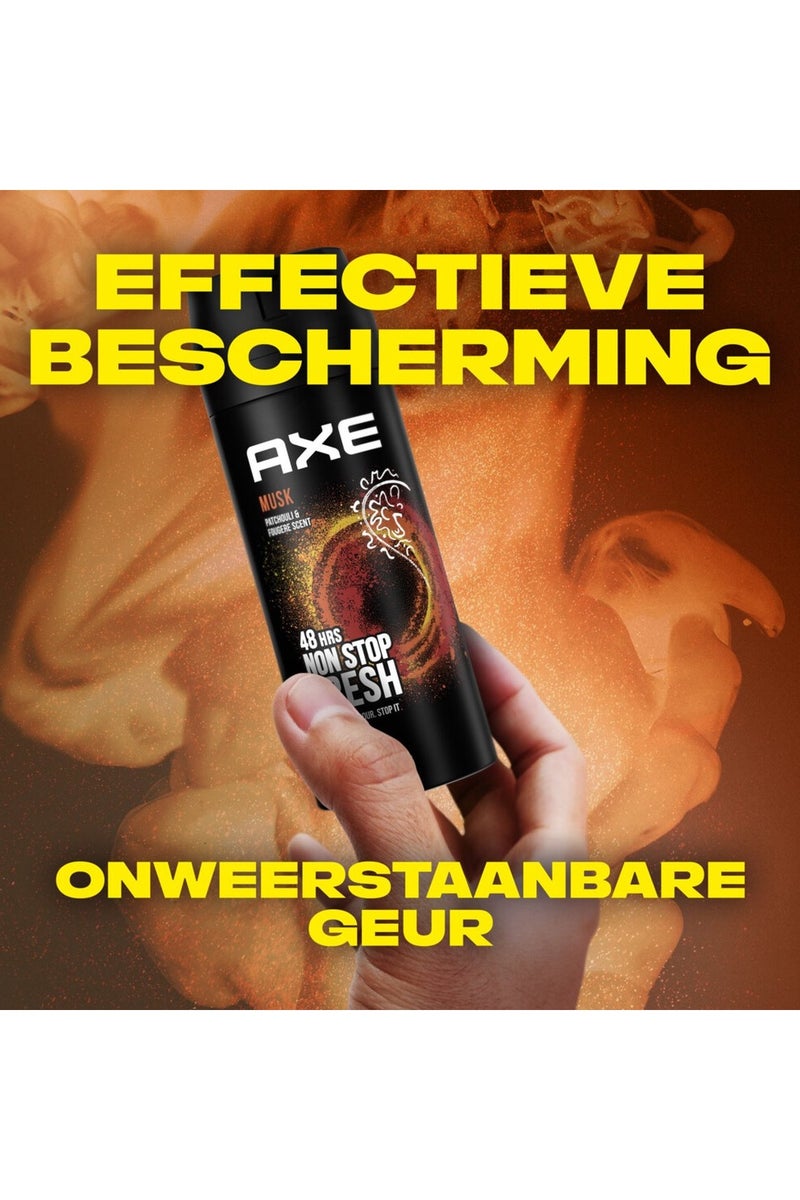 أكس بخاخ مزيل العرق للجسم أكس مسك، ٣ × ١٥٠ مل - Image 2