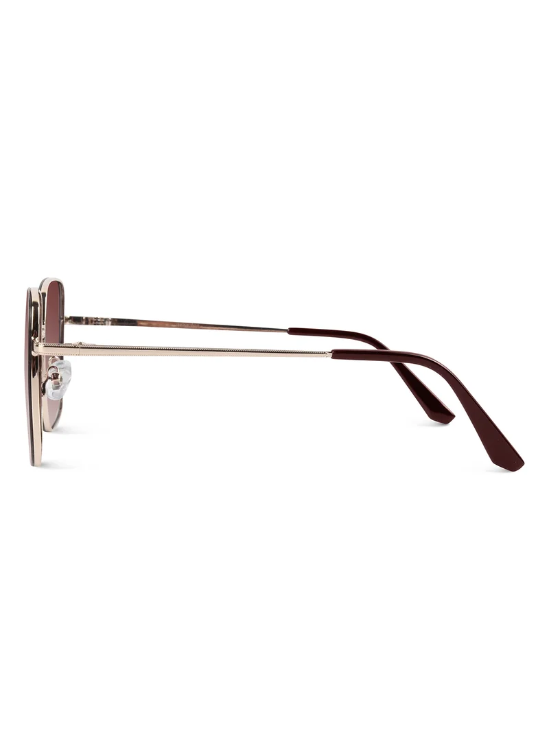 Woggles Latest & Stylish UV Protected Ray Golden Square Sunglasses for Men & Women