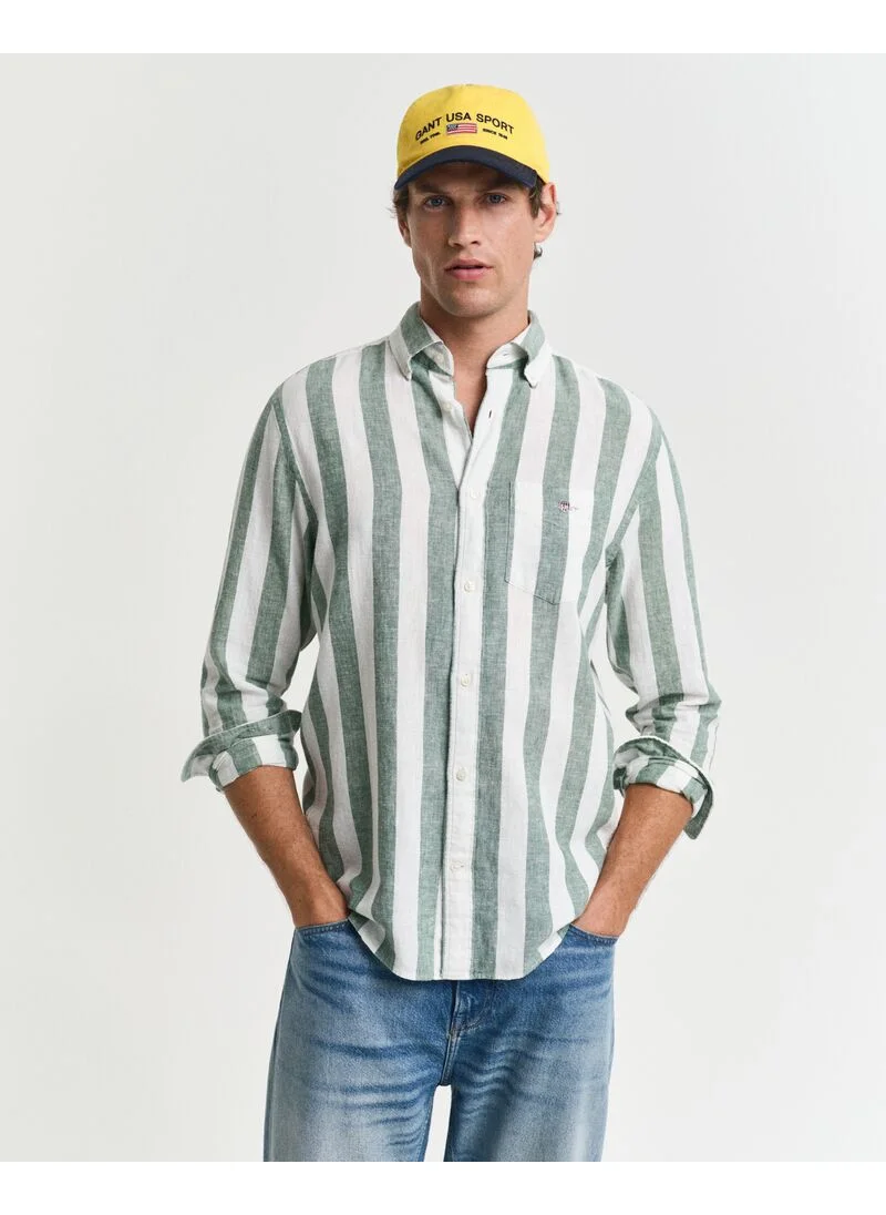 GANT Gant Regular Cotton Linen Bold Stripe Shirt