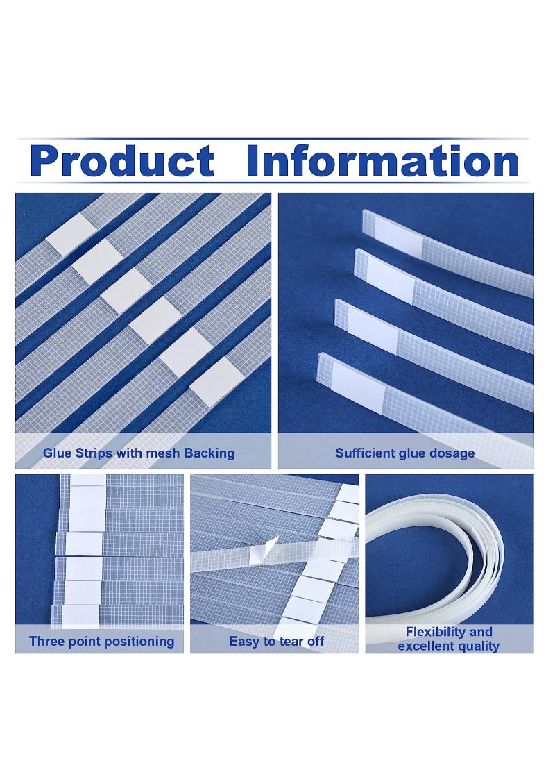 SYOSI - Azonee 20 Pcs Glue Strips with Mesh Backing, for 86-100 Sheet Capacity, 12 mm - Image 1