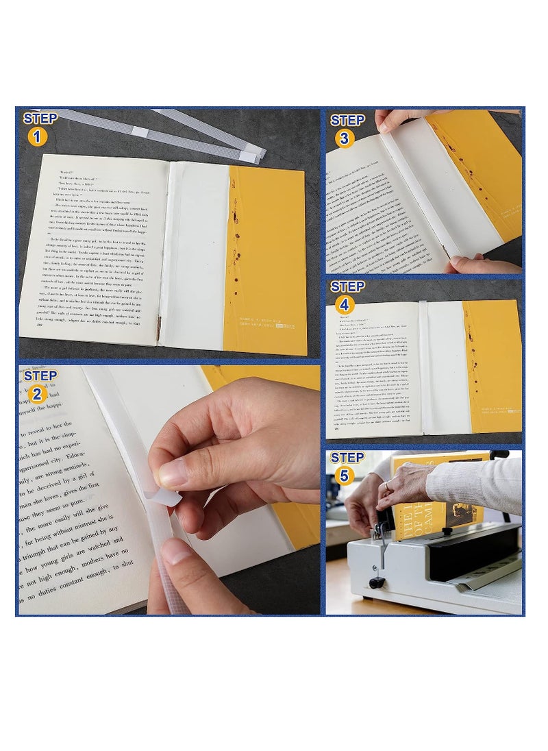 SYOSI - Azonee 20 Pcs Glue Strips with Mesh Backing, for 86-100 Sheet Capacity, 12 mm - Image 1