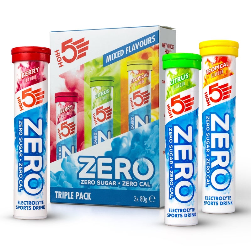 High5 ZERO Electrolyte Tablet - Hydration Tablets Enhanced with Vitamin C - 0 Calories & Sugar Free - Boost Hydration, Performance & Wellness - Triple Pack, 60 Tablets (20x, Pack of 3) - Image 1