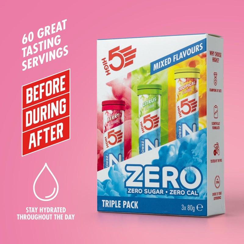 High5 ZERO Electrolyte Tablet - Hydration Tablets Enhanced with Vitamin C - 0 Calories & Sugar Free - Boost Hydration, Performance & Wellness - Triple Pack, 60 Tablets (20x, Pack of 3) - Image 2