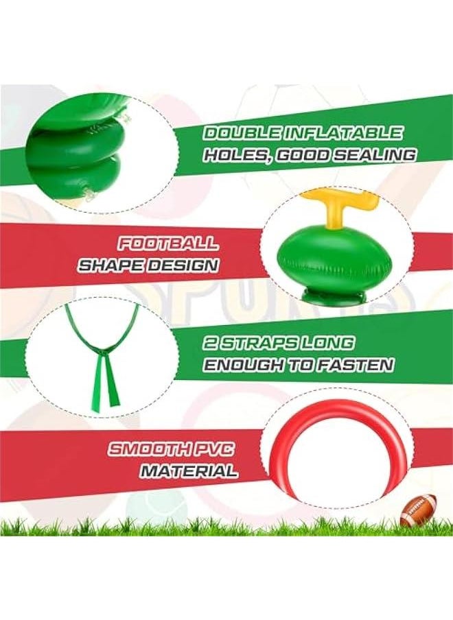 2 Set Inflatable Post Ring Toss Football Goal Post Game Include 2 Pieces Hat 6 Pieces Toss Ring for Boys Girls Football Party Games(Classic Style)  - Image 3