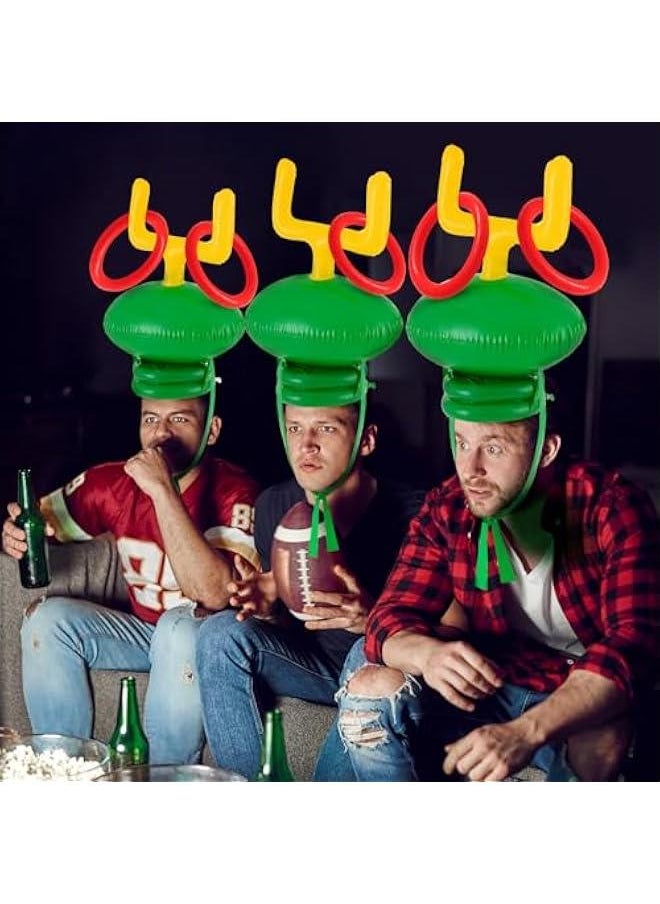2 Set Inflatable Post Ring Toss Football Goal Post Game Include 2 Pieces Hat 6 Pieces Toss Ring for Boys Girls Football Party Games(Classic Style)  - Image 5