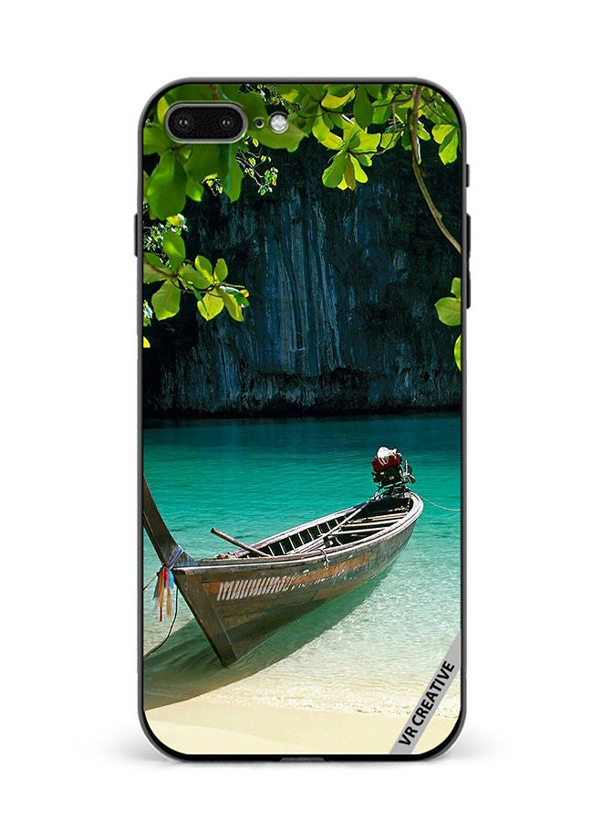 VR CREATIVE Protective Case Cover For Apple iPhone 7 Plus/8 Plus Boat Lake Design  Multicolour - Image 1