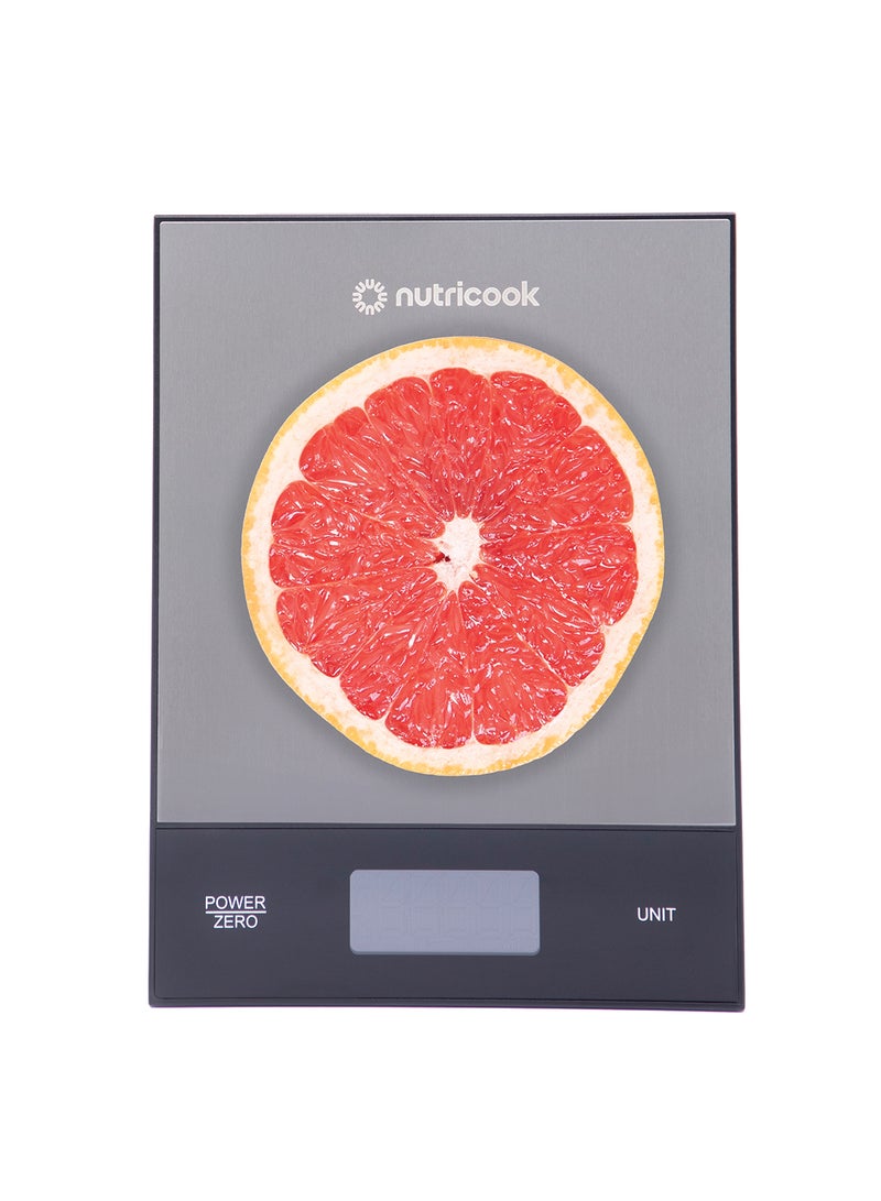 Nutricook Food Scale, 11lb Digital Kitchen Scale, Weight in Grams and Ounces (1g Precise) for Baking, Cooking, Nutrition and Meal Prep, Tare Function Silver - Image 1