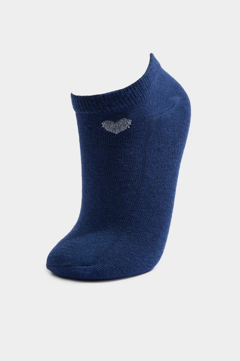 ديفاكتو Woman 5 Piece Heart Print Cotton Short Socks