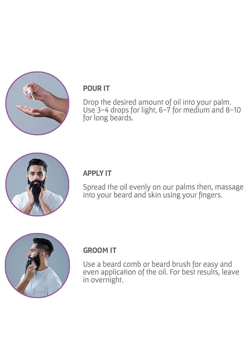 Bombay Shaving Company Beard OIl | Cedarwood Beard Oil For Fast Beard Growth & Conditioning | 30ml