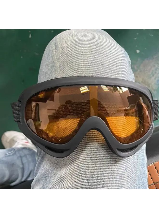 Unisex Fashion Glasses Black Frame Orange Sheet Durable PTU Frame Lightweight Lenses - Image 1