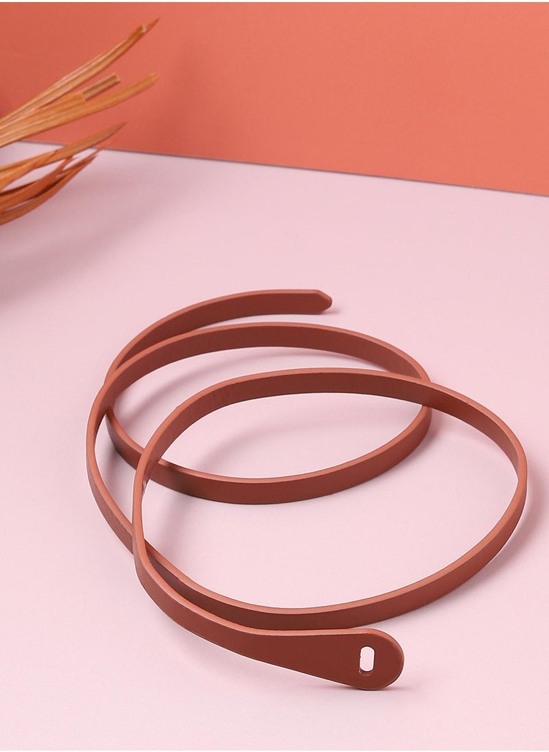 Haute Sauce Tan Brown Solid Twist Belt  - Image 3