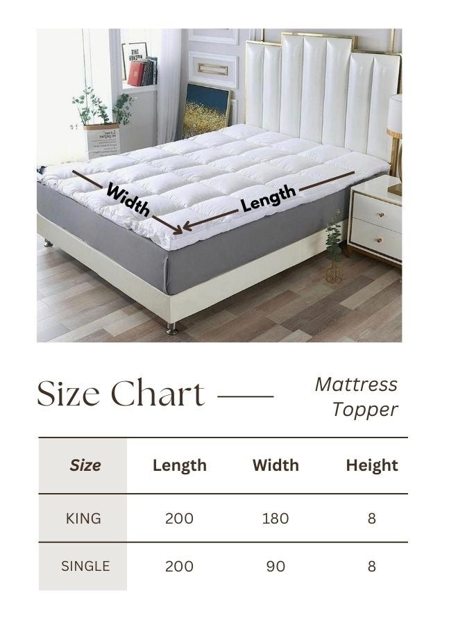 LUNA Home Single size Mattress topper super soft protective pad 8cm thick vacuum packed - Image 2