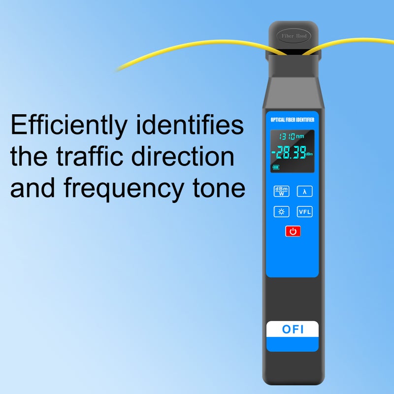 Professional LCD Display Fiber Optical Identifier Portable 4-in-1 Clamp 10mw Visual Fault Locator Optical Fiber Direction Identifier Suitable for 3.0/2.0/0.9/0.25mm Fiber Line - Image 5
