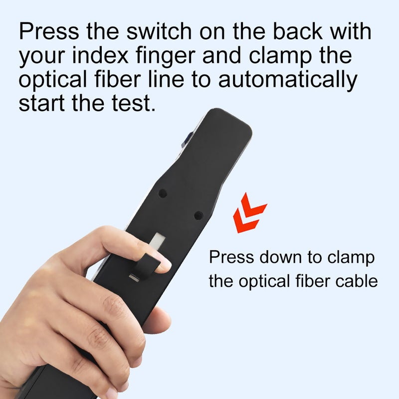 Professional LCD Display Fiber Optical Identifier Portable 4-in-1 Clamp 10mw Visual Fault Locator Optical Fiber Direction Identifier Suitable for 3.0/2.0/0.9/0.25mm Fiber Line - Image 4