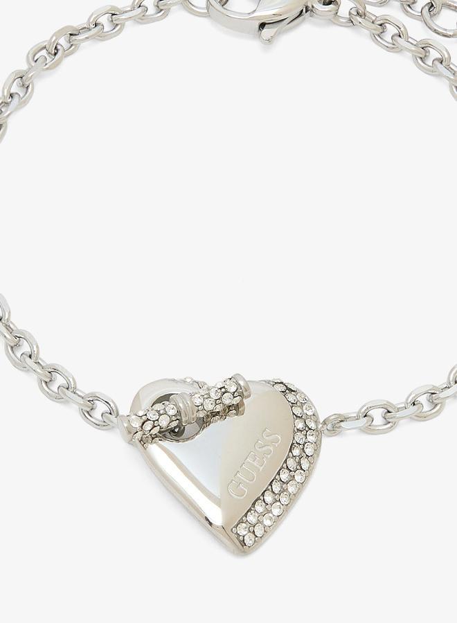 GUESS T-Bar Heart Chain Bracelet - Image 1