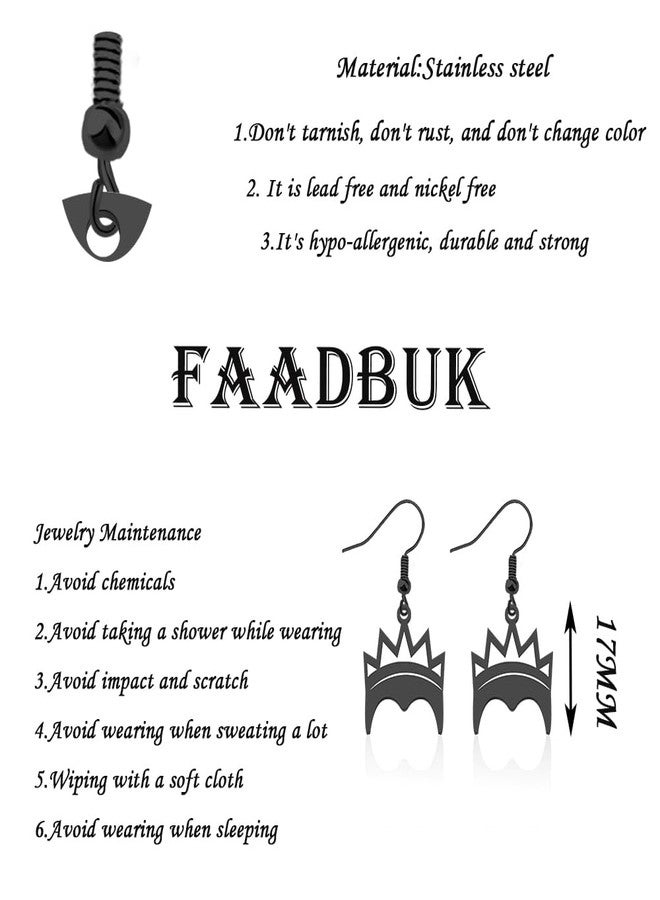 FAADBUK Evil Queen Dangle Earrings - Stainless Steel, SW Earring - Image 2