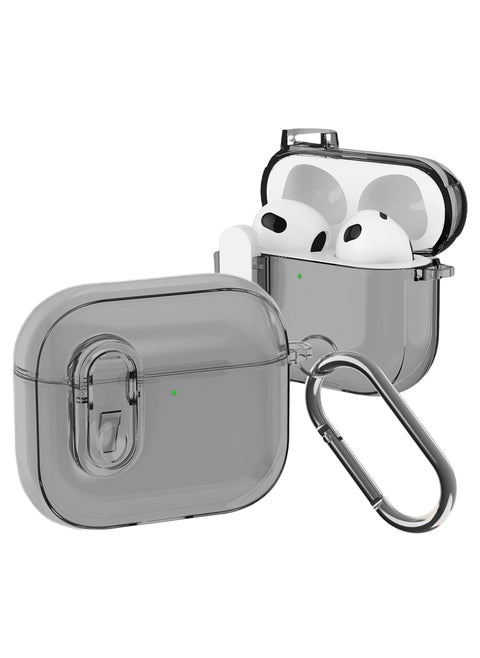 Compatible with AirPods 3 Case, Clear TPU Anti-drop with [Secure Lock] [Wireless Charging] [Keychain] Headphone Case for AirPods 3th Generation.BJ
