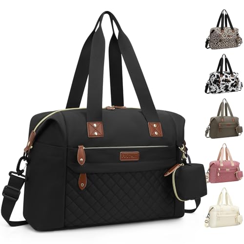 Pritent Diaper Bag Tote, Diaper Baby Bags with Pacifier Case, Shoulder Straps, Stroller Clips, Waterproof Large Mommy Maternity Travel Baby Tote for Mom and Dad, black - Image 1