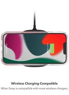 Gear4 Milan Snap iPhone 13 Pro Max Case Cover with MagSafe with D3O Impact Protection Up to 13 Feet / 4 Meter - Rose  - Image 4