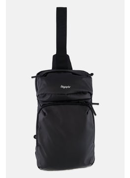 Algspar Women Brand Logo Sling Crossbody Bag 23 L x 35 H x 6 W cm, Black  - Image 1