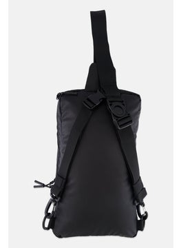 Algspar Women Brand Logo Sling Crossbody Bag 23 L x 35 H x 6 W cm, Black  - Image 4